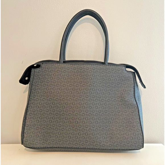 NWT GUESS PURSE/ COAL BOOKER HANDBAG/ GUESS DARK LIGHT GRAY PURSE, 11"H x 13"W - Picture 3 of 13